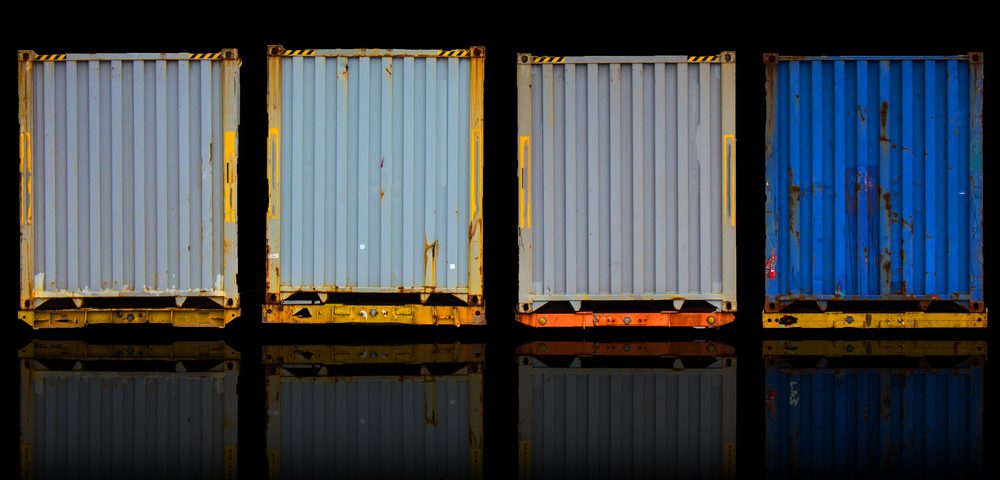 old shipping containers